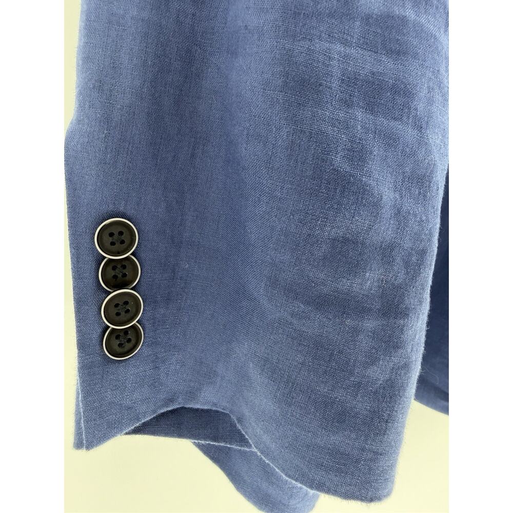 Tommy Hilfiger Mens Modern Fit 100% Linen Sport Coat Blazer 44R Blue - Picture 3 of 9